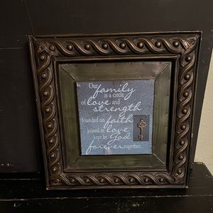 Framed religious sign